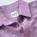 Linen Shirt for Men | TENCEL Lyocell | Half Sleeve | Lavender