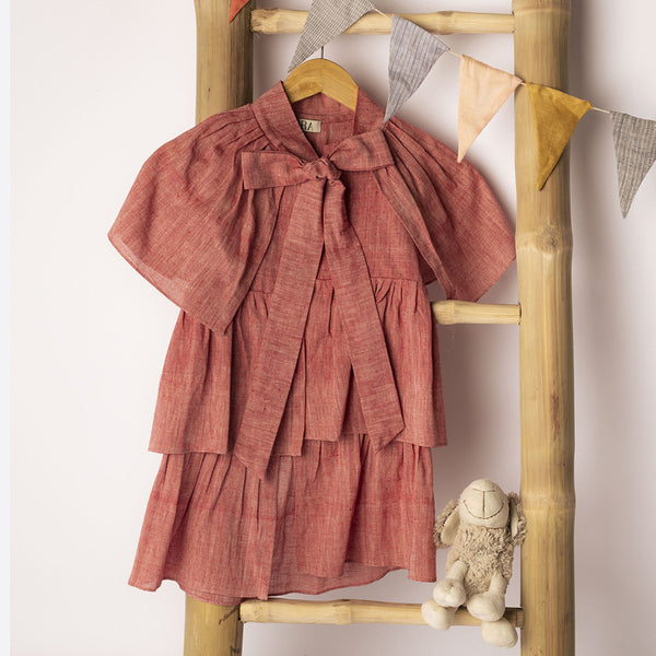 Organic Cotton Dress for Girls | Red