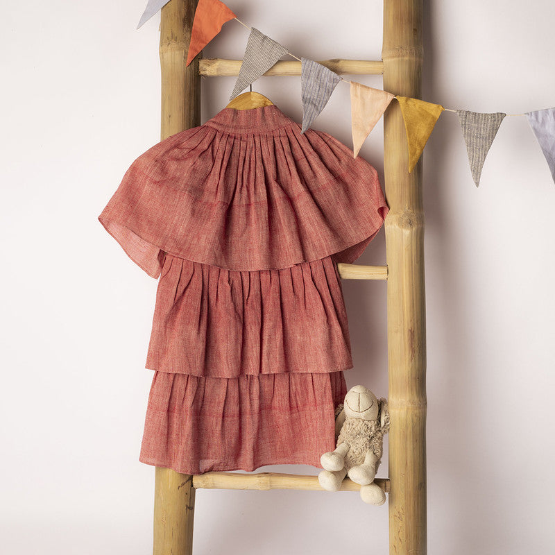 Organic Cotton Dress for Girls | Red