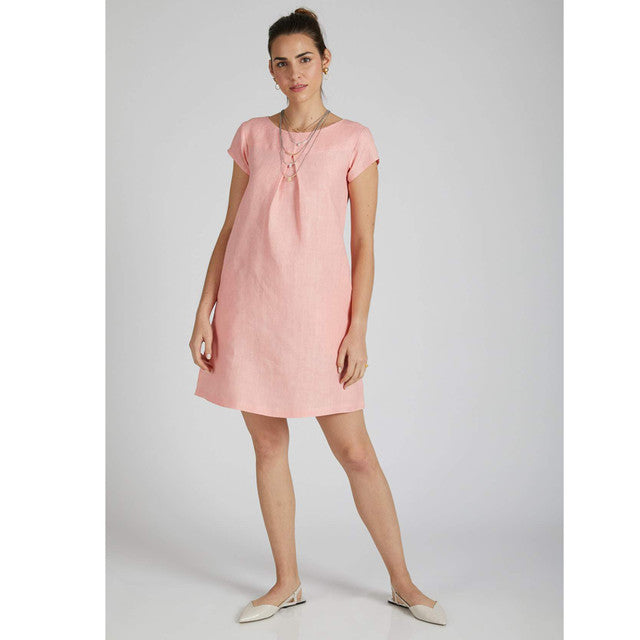 Hemp A-Line Dress | Peach