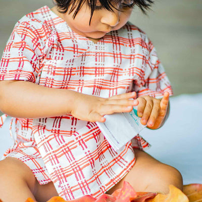 Organic Cotton Angarakha Top & Pants for Baby Girl | Check Print