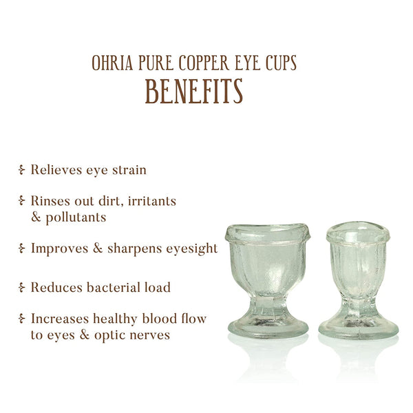 Ohria Ayurveda Glass Eye Cups | Reduces Dark Circles