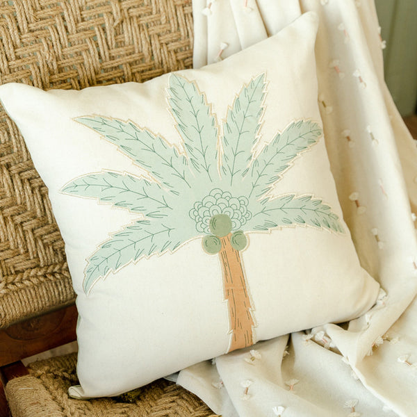 Cotton Canvas Cushion Cover | Printed | Off-White
