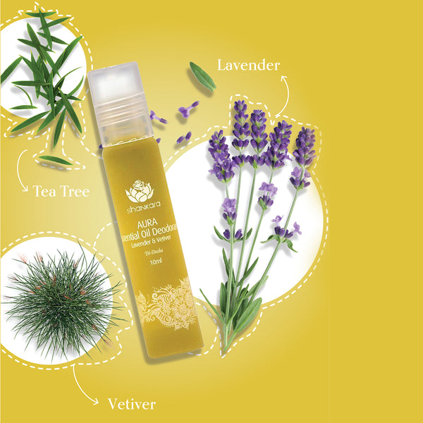 Aura Essential Oil Deodorant | Lavender & Vetiver | 10 ml