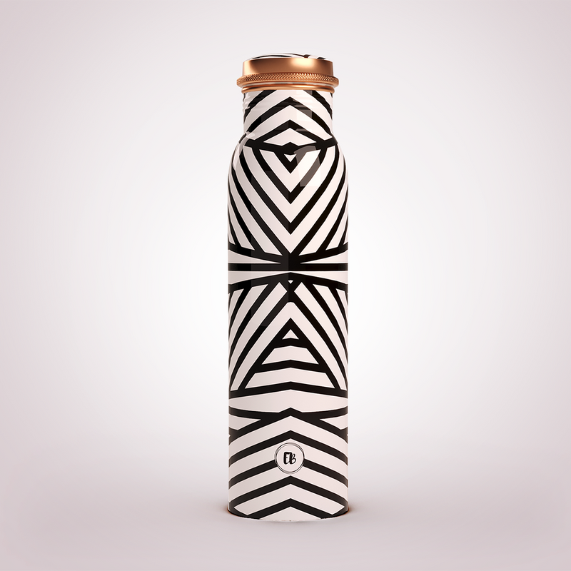 Copper Bottle | White & Black | 900 ml