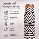 Copper Bottle | White & Black | 900 ml