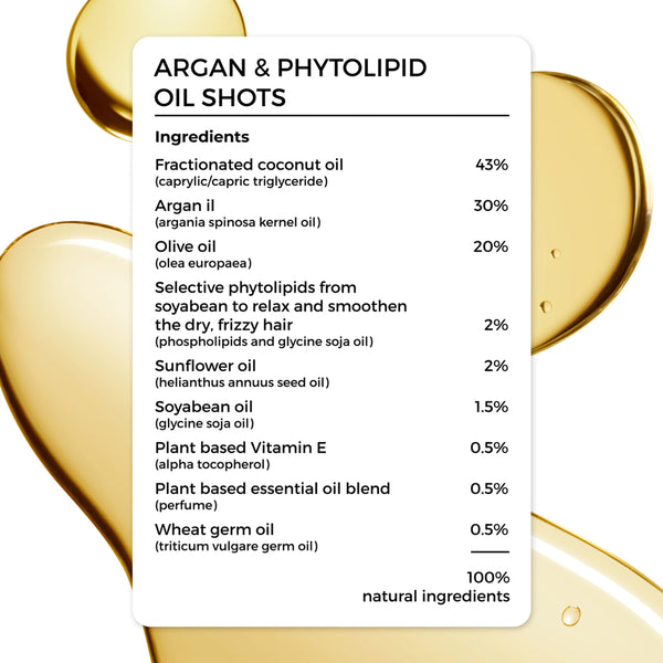 Oil Shots | Argan & Phytolipid | For Dry, Frizzy Hair | 6 ml Each | Set of 8