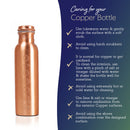 Copper Bottle with Handle | Cleaning Brush | 7 Chakra | 1 L