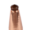 Copper Water Bottle | Wooden Knob | Dia-4xH-9.5 inch