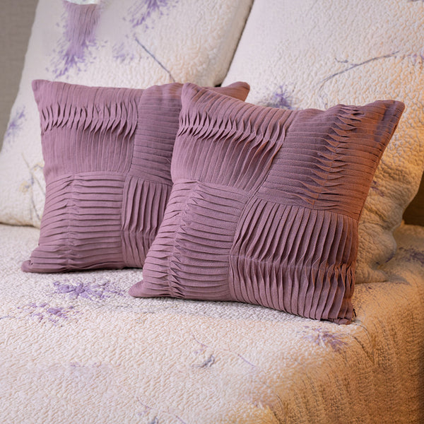 Linen Cushion Cover | Pleated | Lavender