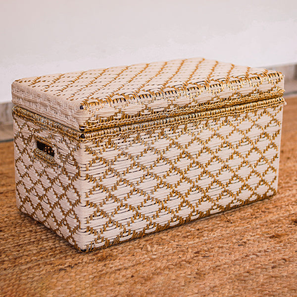 Upcycled Plastic & Cotton Trunk | Gold