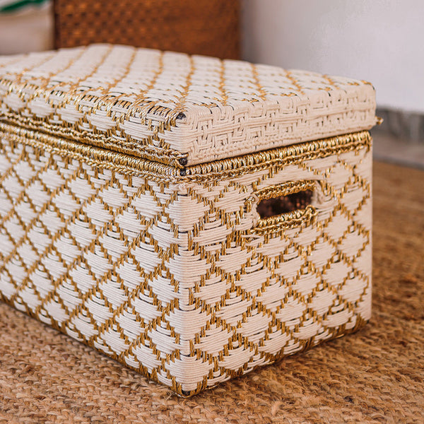 Upcycled Plastic & Cotton Trunk | Gold