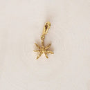 Brass Gold Plated Textured Star Charm