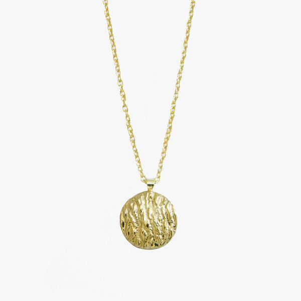 Brass Pendant Chain Neckpiece | Gold Tone