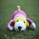 Cotton Crochet Soft Toy for Kids | Joy Dog | Purple | 23 cm
