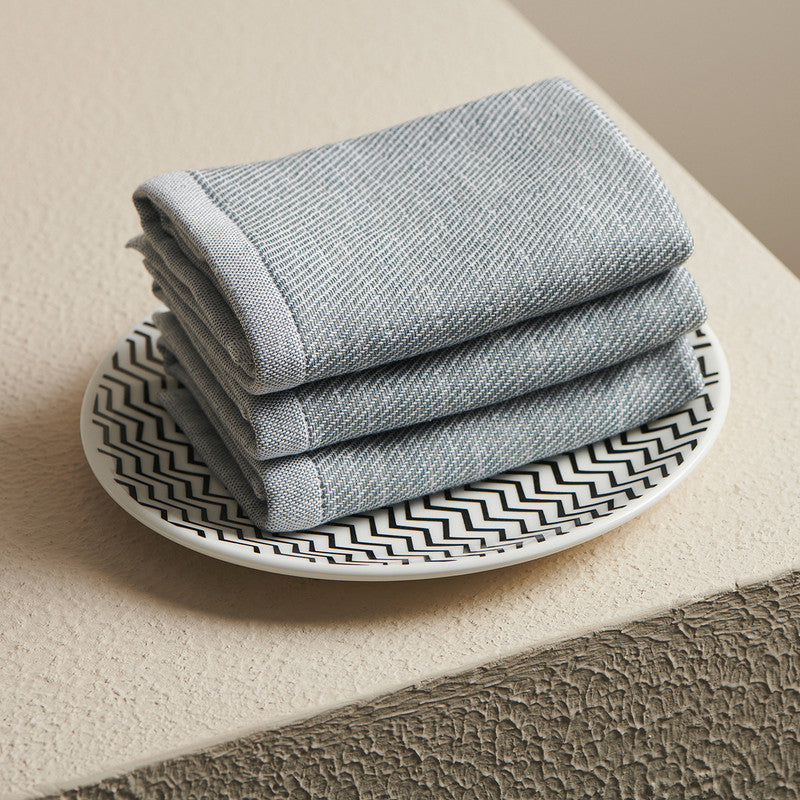 Bamboo Towel | Face Towel | Bamboo Cotton | Light Grey | 30 x 30 cm | Set of 2