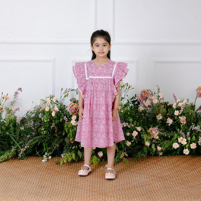 Birthday Dress | Cotton Dress for Girls | Pink