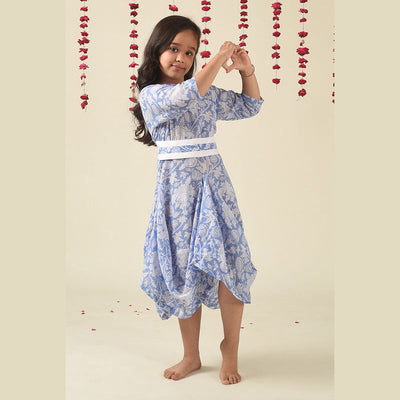 Birthday Dress | Cotton Dress for Girls | Blue