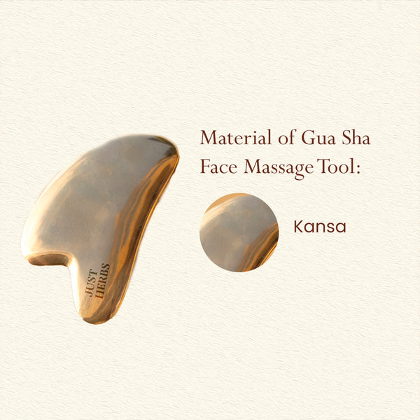 Gua-Sha | Kansa Face Massage Tool | For Fine Lines, Uplifted & Glowing Skin | 144 g