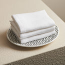 Cotton Face Towels | Ultra-Soft | White | 30 x 30 cm | Set of 2