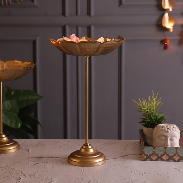 Brass Urli | Lotus Design | Gold