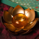 Iron Candle Holder | Tea Light Holders | Lotus | Yellow
