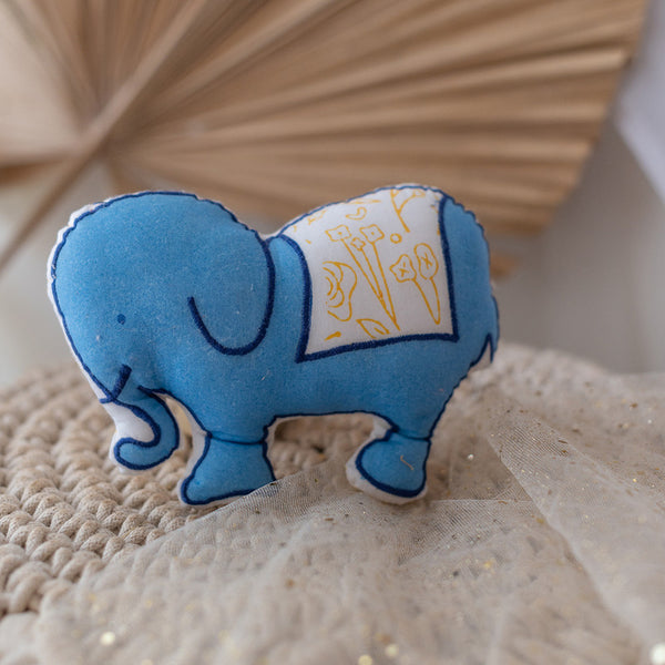 Mul Cotton Baby Soft Toy | Baby Elephant Soft Toy | 20 cm