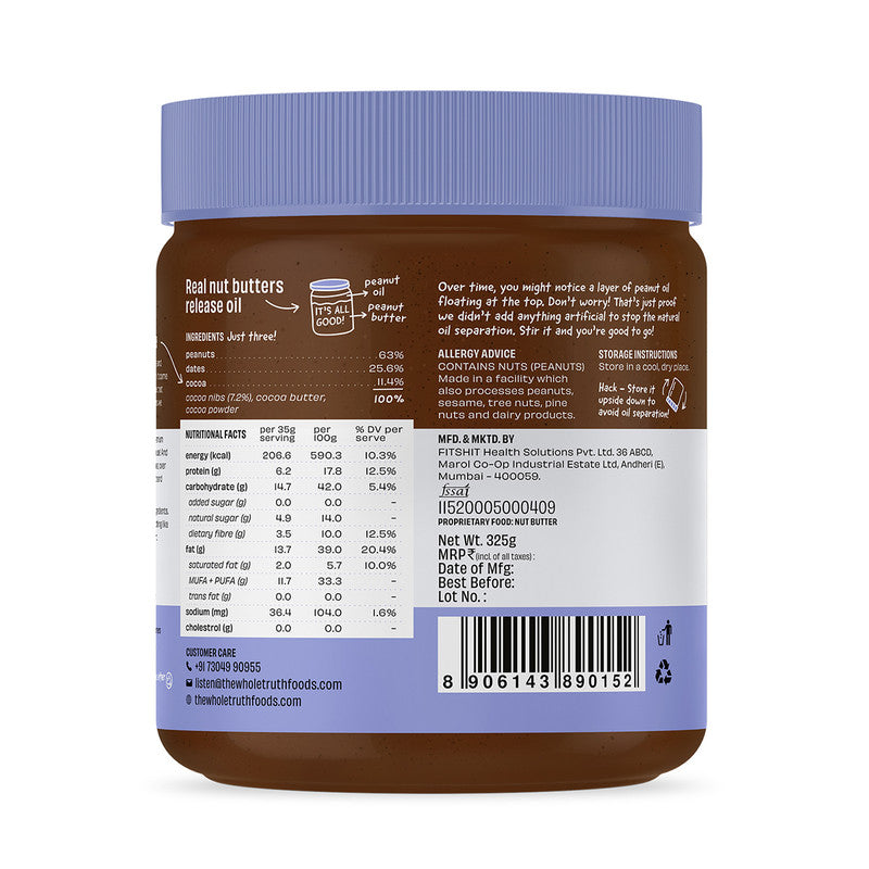 Peanut Butter | Dark Chocolate | Crunchy | Vegan | 325 g