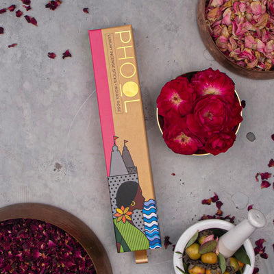 Phool Incense Sticks | Indian Rose | Natural | 40 Sticks