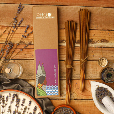 Phool Incense Sticks | Refill Pack | Lavender | Natural | 80 Sticks
