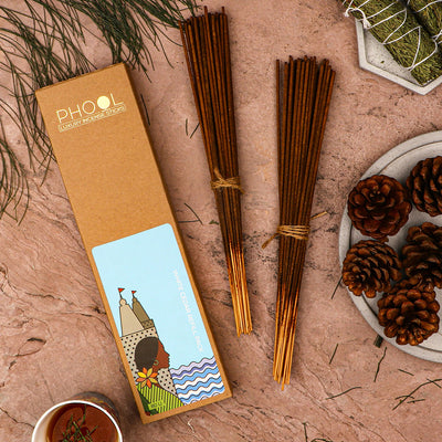 Phool Incense Sticks | Refill Pack | White Cedar | Natural | 80 Sticks