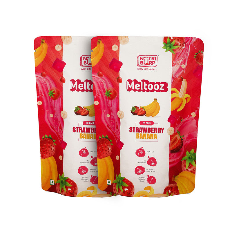 Snacks | Strawberry Banana | Protein Rich | 20 g | Pack of 2