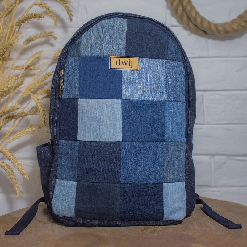Blue Checkered Backpack 
