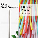 Stainless Steel Straw with Straw Cleaner | Reusable | Set of 4