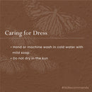 Cotton Dress for Girls | Tiger Print | Olive green