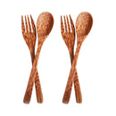 Handmade Coconut Wood Spoon and Fork Set of 2