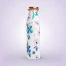 Copper Bottle | White & Blue | 900 ml