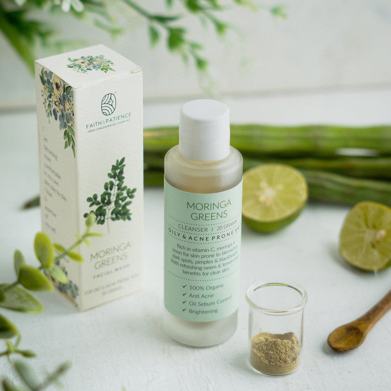 Face Wash | Moringa Greens | Oily & Acne Prone Skin | 20 g