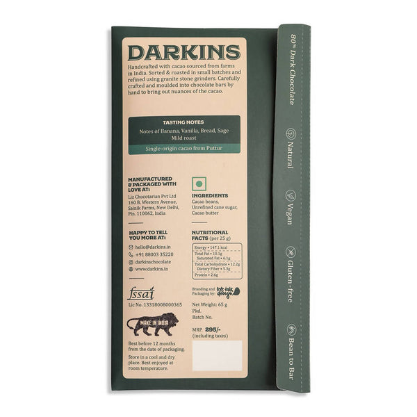 Vegan Dark Chocolate | 65 g | Pack of 2