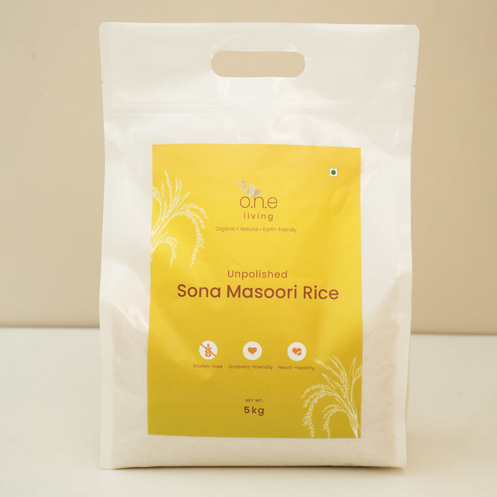 Sona Masoori Rice | 5 Kg | 12 months old | Diabetic Friendly