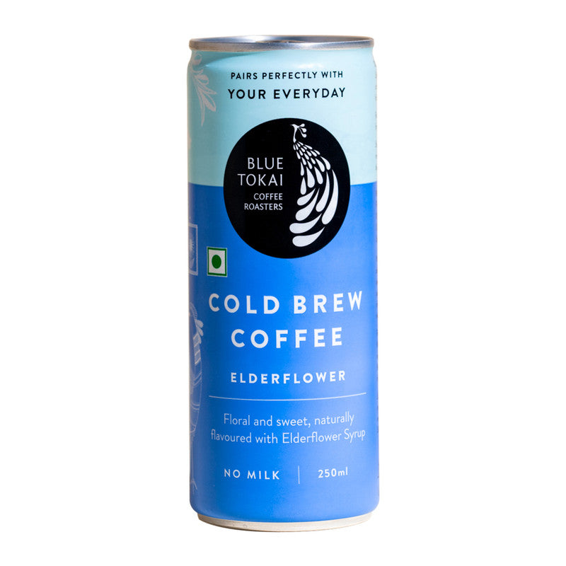 Blue Tokai Cold Brew Coffee Can | Elderflower | 250 ml