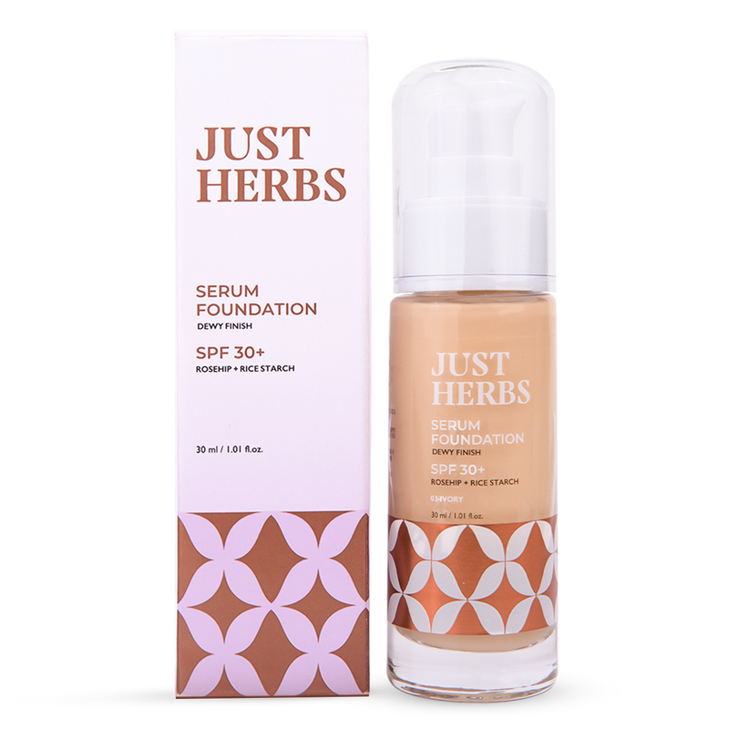 Serum Foundation | Dewy Finish | SPF 30+ & Glow Brighter | Ivory | 30 ml