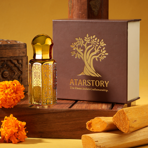 Kesar Chandan Attar Perfume | Long Lasting Fragrance | Ittar for Men and Women | 12 ml.