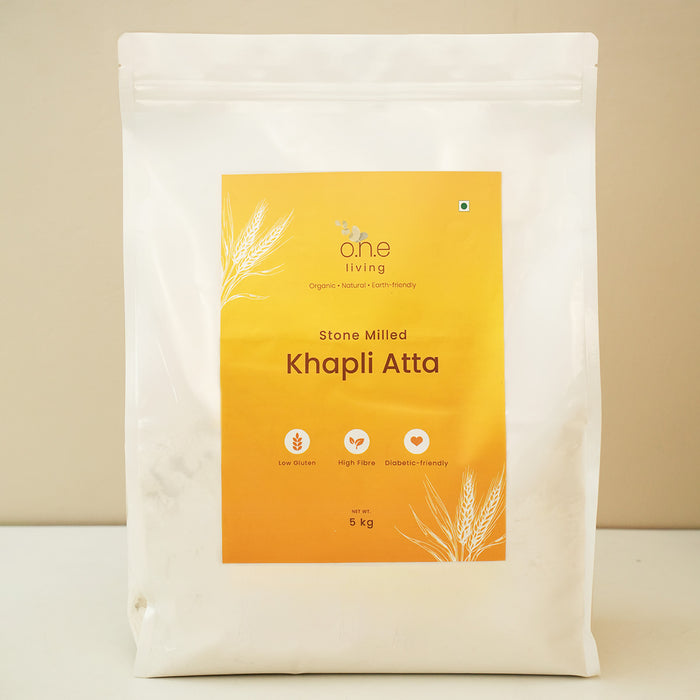 Khapli Wheat Atta | Stone Milled | 5 Kg | Improves Metabolism