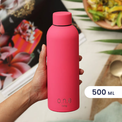 Insulated Stainless Steel Bottle | 500 ml | Dark Pink