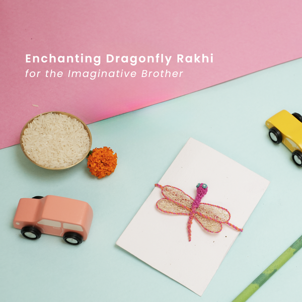 Plantable Dragonfly Rakhi for Brother | Kids Rakhi with Seeds