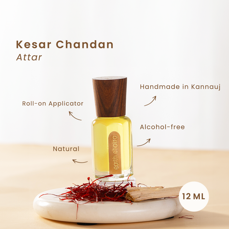 Kesar Chandan Attar | 12 ml | Long-lasting | Roll On