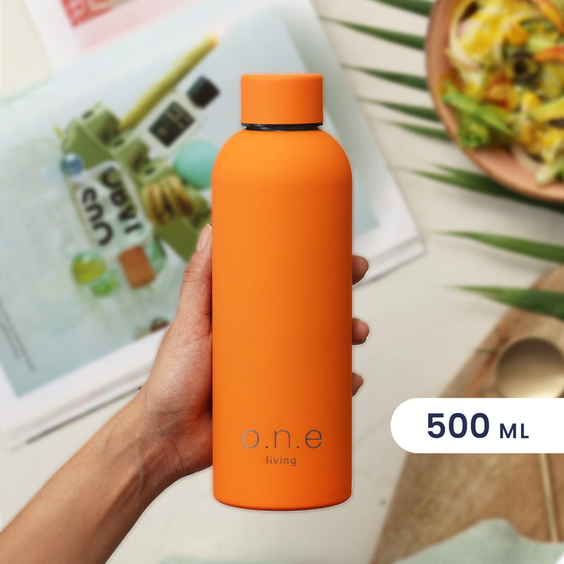 Insulated Stainless Steel Water Bottle | 500 ml | Orange