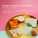 Plantable Octopus Rakhi Lumba Set | Seed Rakhi for Bhaiya Bhabhi