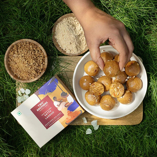 Festive Sweet Box | Sattu and Jaggery Laddoo | Protein Rich | 350 g